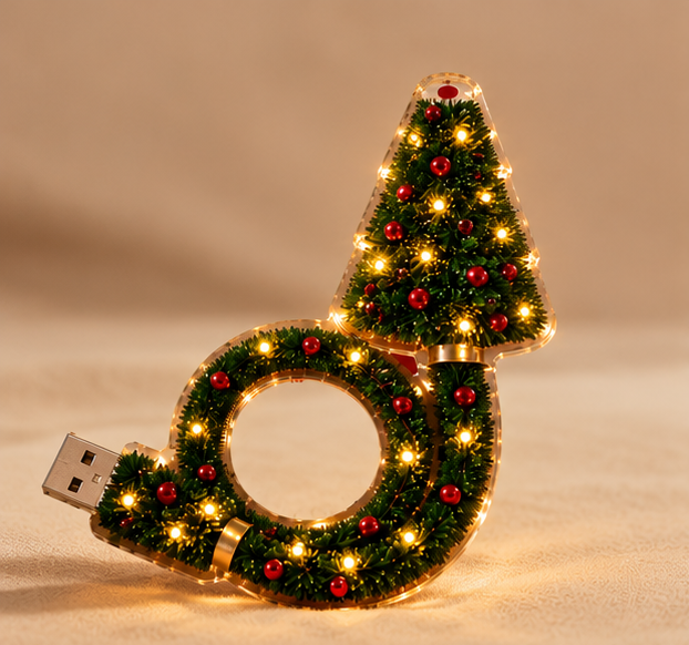 Projecteur de Noël USB – Motifs Festifs au Plafond